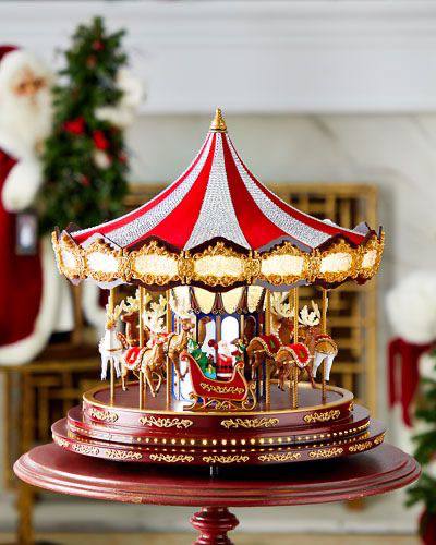 کاروسل موزیکال کریسمس  برند Mr. Christmas با نورپردازی و چرخش اتوماتیک