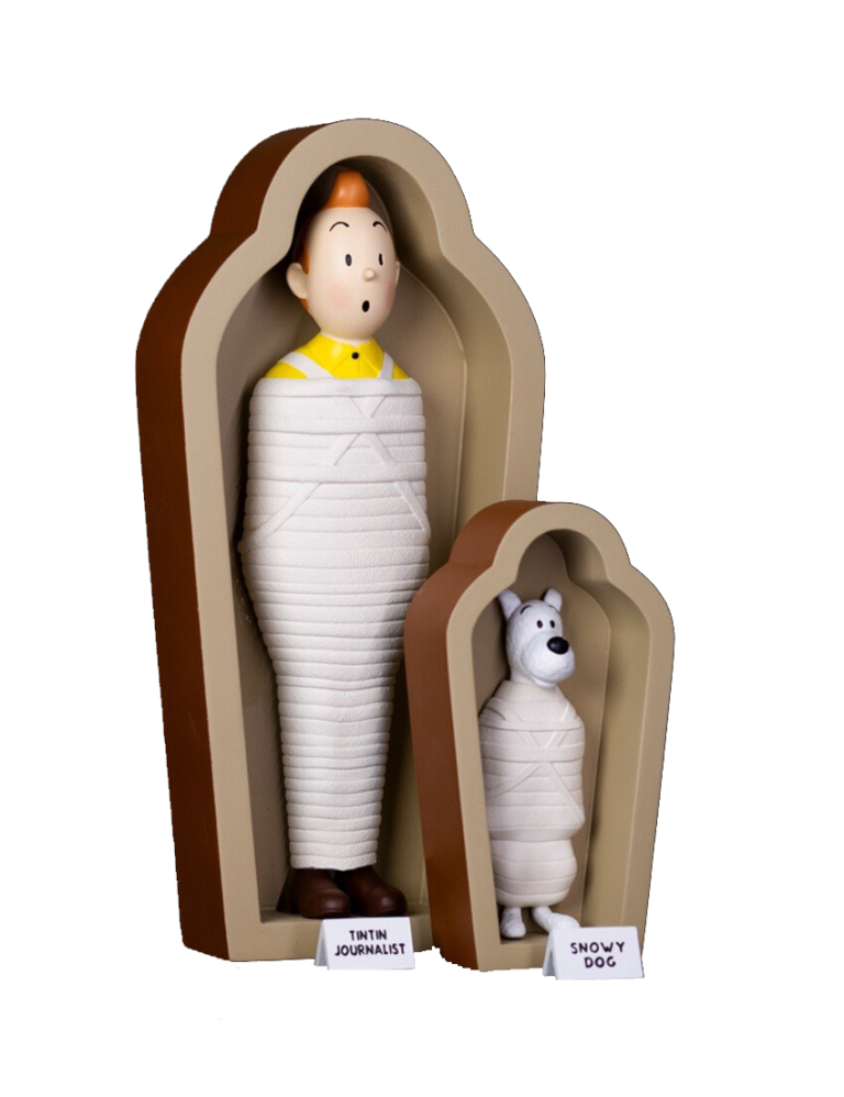 فیگور تن تن و میلو مدل مومیایی Tintin & Snowy in Coffin