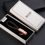 جاکلیدی برند Jobon K8778 (دو حلقه جداشونده با بند چرمی)