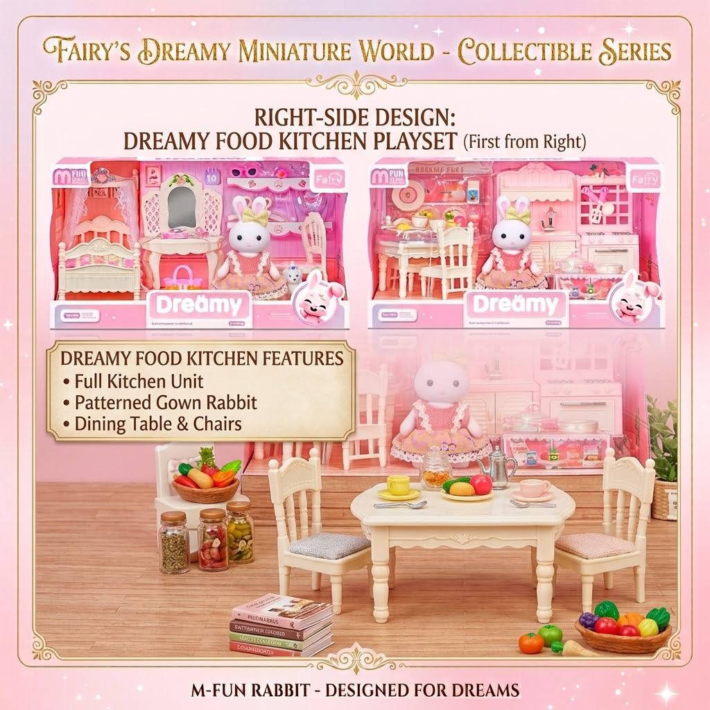 اسباب بازی خانواده خرگوش آشپزخانه مدل Dreamy Food Kitchen
