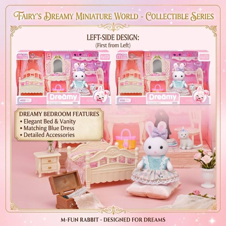 اسباب بازی خانواده خرگوش اتاق خواب مدل Dreamy Bedroom