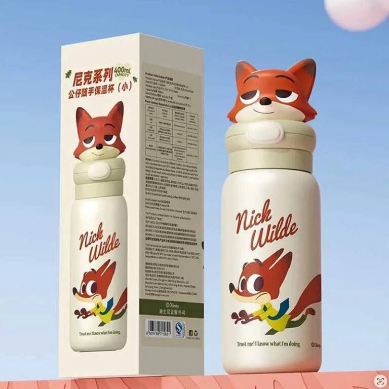 فلاسک دیزنی نیک وایلد ۴۰۰ میلی‌لیتر | قمقمه استیل فانتزی Nick Wilde زوتوپیا