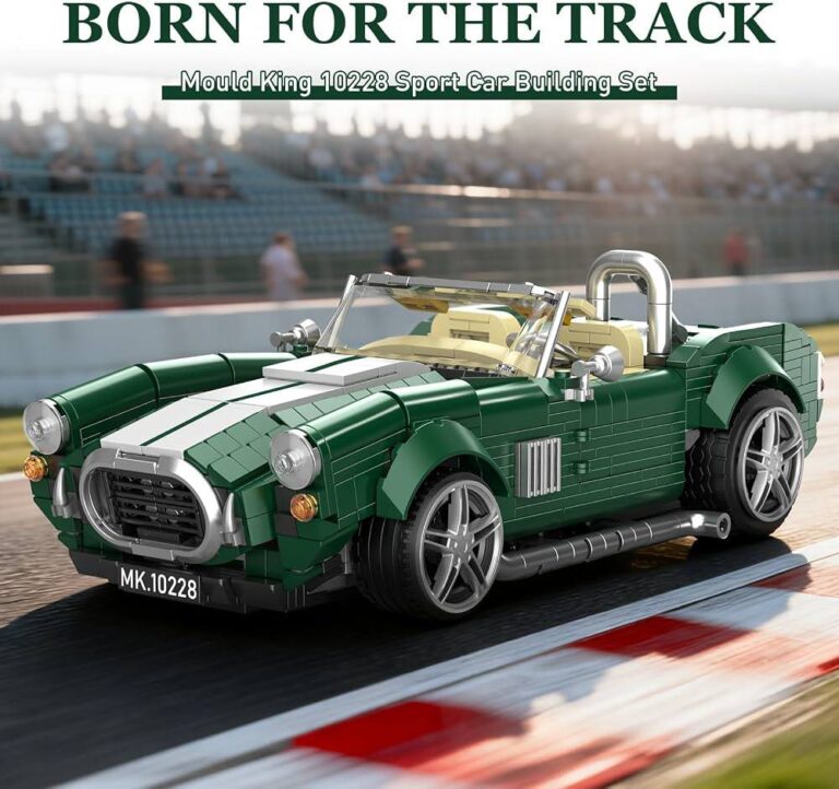 لگو ماشین کلاسیک ای سی کبرا AC Cobra برند مولد کینگ کد 10228 (۱۱۹۸ تکه)